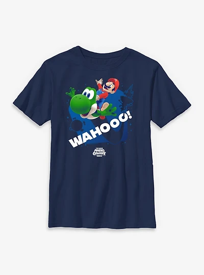 The Super Mario Galaxy Movie Wahooo And Yoshi Youth T-Shirt