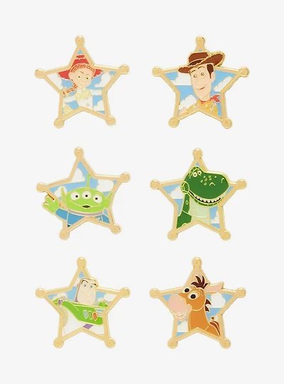 Loungefly Disney Pixar Toy Story Character Star Badges Blind Box Enamel Pin - BoxLunch Exclusive