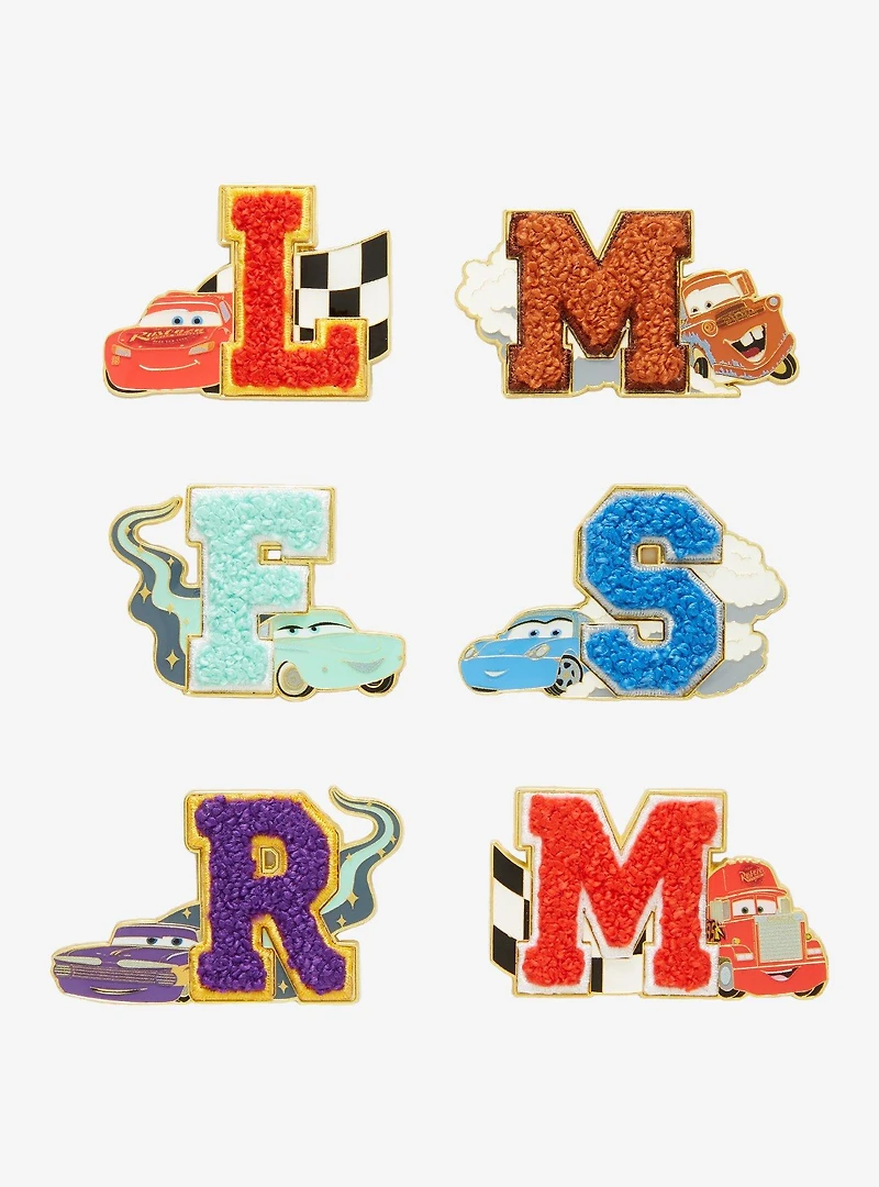 Loungefly Disney Pixar Cars Chenille Letters Blind Box Enamel Pin - BoxLunch Exclusive