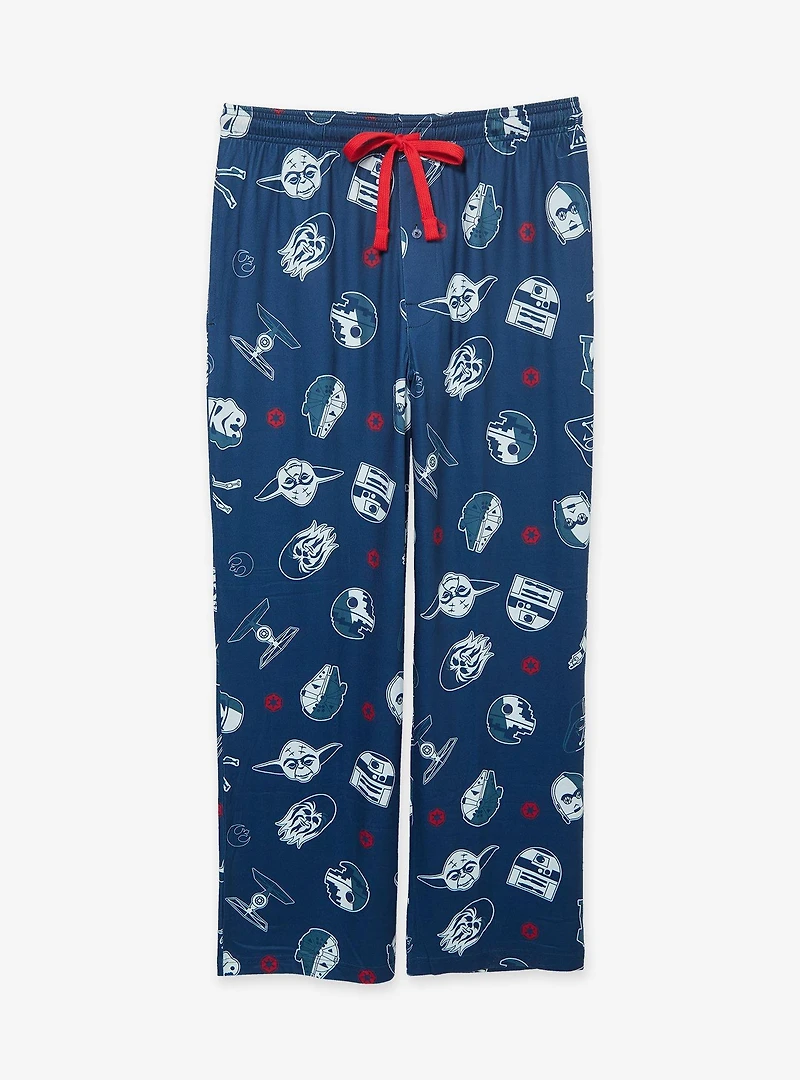 Star Wars Tonal Icons Allover Print Sleep Pants - BoxLunch Exclusive