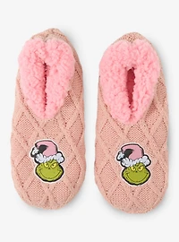 Dr. Seuss How The Grinch Stole Christmas Pink Slipper Socks - BoxLunch Exclusive