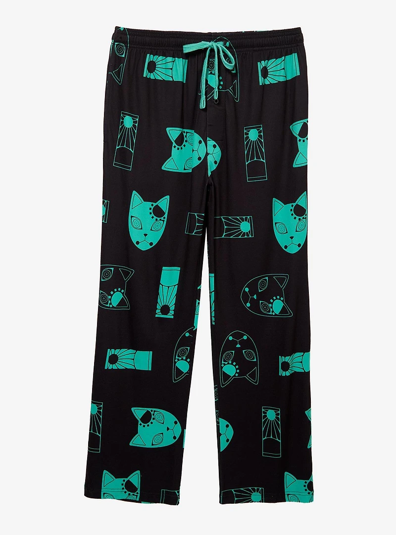 Demon Slayer: Kimetsu no Yaiba Tanjiro Tonal Icons Allover Print Sleep Pants - BoxLunch Exclusive