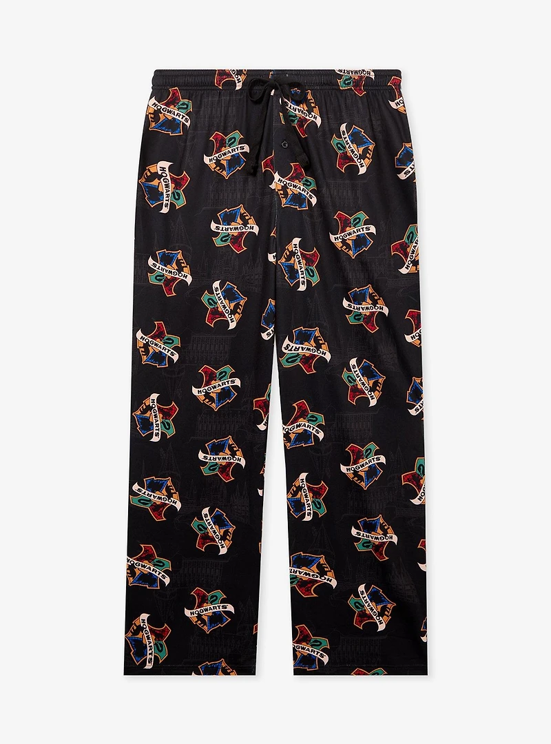 Harry Potter Hogwarts House Crest Allover Print Sleep Pants — BoxLunch Exclusive