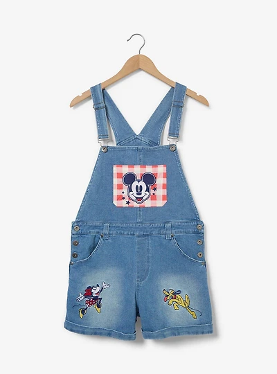 Disney Mickey Mouse & Friends Americana Women's Plus Short Overalls - BoxLunch Exclusive