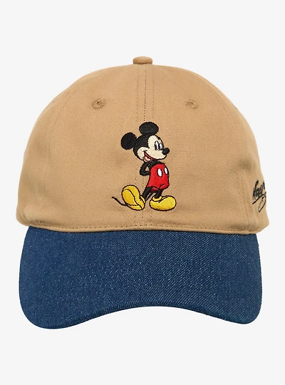 Disney Mickey Mouse Embroidered Denim Brim Ball Cap - BoxLunch Exclusive