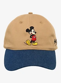 Disney Mickey Mouse Embroidered Denim Brim Ball Cap - BoxLunch Exclusive