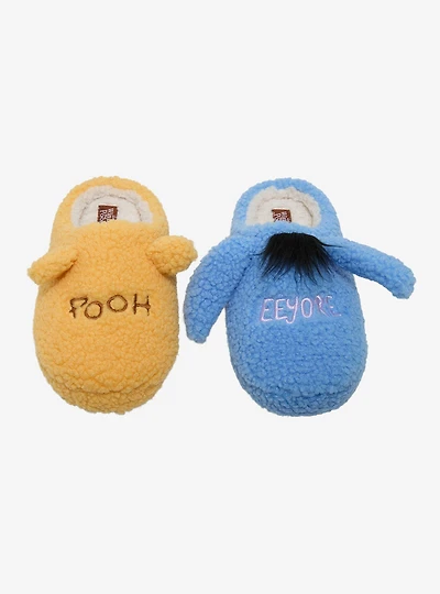 Disney Winnie the Pooh Eeyore & Bear Sherpa Slippers - BoxLunch Exclusive