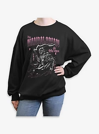 Star Wars: The Mandalorian And Grogu & Goth Font Style Womens Oversized Sweatshirt Box Lunch Exclusive