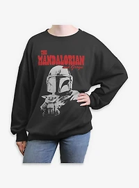 Star Wars: The Mandalorian And Grogu & Duo Hunters Womens Oversized Sweatshirt Box Lunch Exclusive