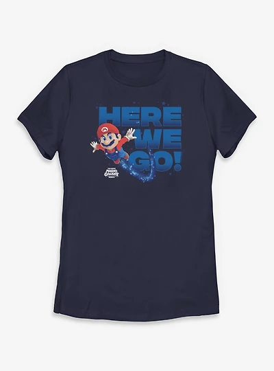 The Super Mario Galaxy Movie Here We Go Womens T-Shirt