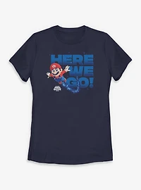 The Super Mario Galaxy Movie Here We Go Womens T-Shirt