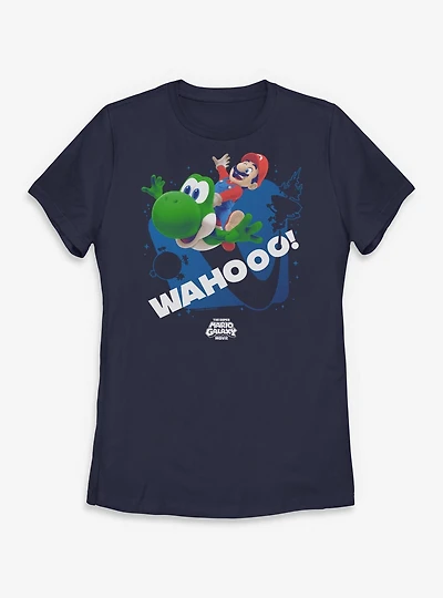 The Super Mario Galaxy Movie Wahooo And Yoshi Womens T-Shirt