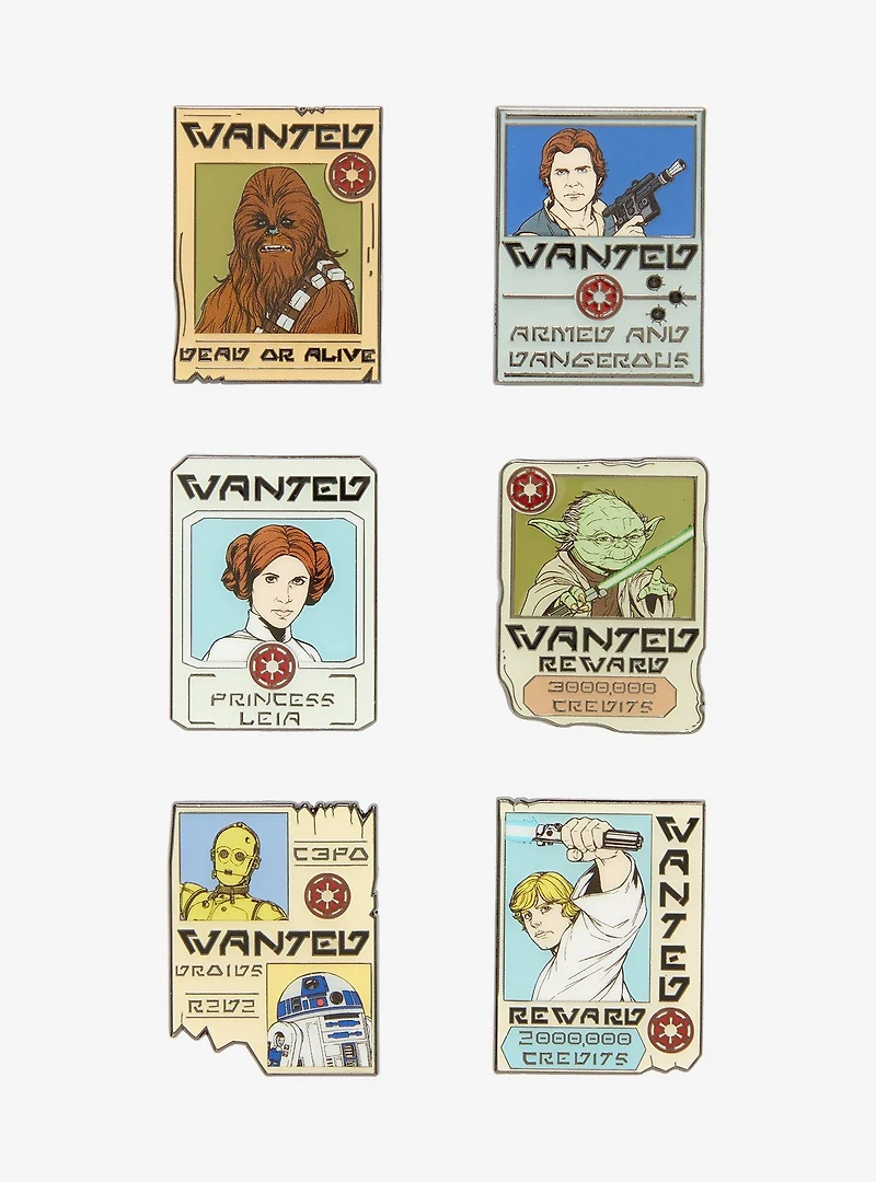 Loungefly Star Wars Wanted Poster Blind Box Enamel Pin - BoxLunch Exclusive