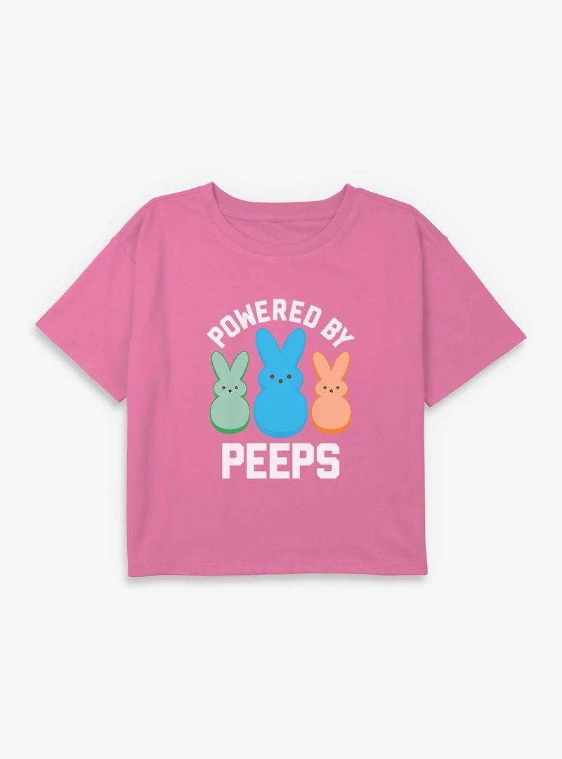 Peeps Powered By Youth Girls Boxy Crop T-Shirt