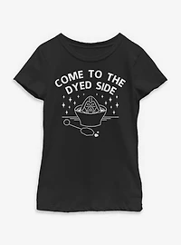 Star Wars Come To The Dyed Side Darth Vader Egg Youth Girls T-Shirt