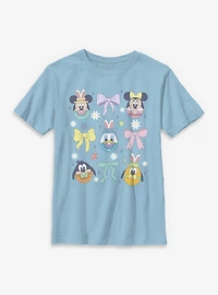 Disney Mickey Mouse & Friends Bows Egg Heads Youth T-Shirt