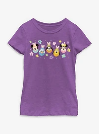 Disney Mickey Mouse & Friends Flowers Egg Heads Youth Girls T-Shirt