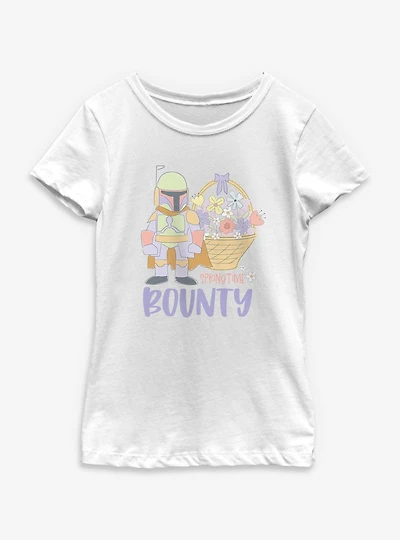 Star Wars Spring Time Bounty Boba Fett Youth Girls T-Shirt