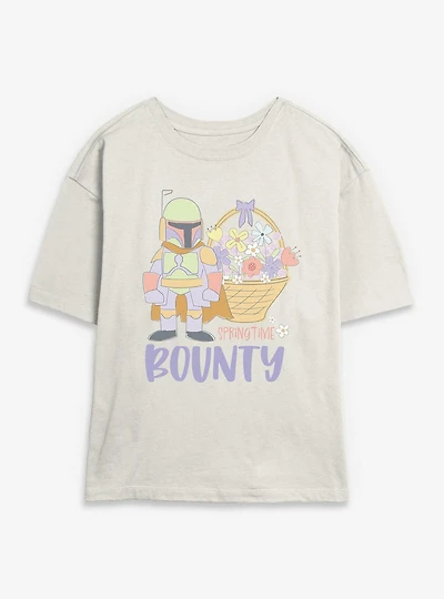 Star Wars Spring Time Bounty Boba Fett Womens Skimmer T-Shirt