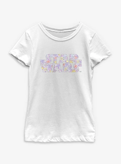 Star Wars Spring Flower Logo Youth Girls T-Shirt