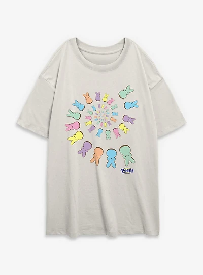 Peeps Spiraling Womens Oversized T-Shirt