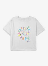Peeps Spiraling Youth Girls Boxy Crop T-Shirt