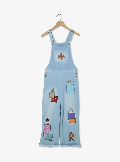Disney The Hunchback of Notre Dame Characters Patchwork Women's Plus Overalls - BoxLunch Exclusive