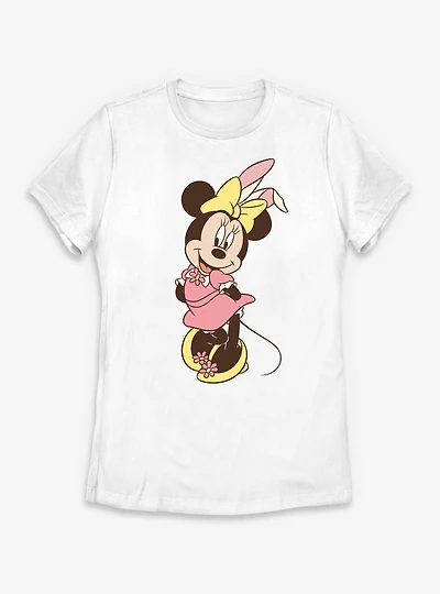 Disney Minnie Mouse Easter Bunny Womens T-Shirt