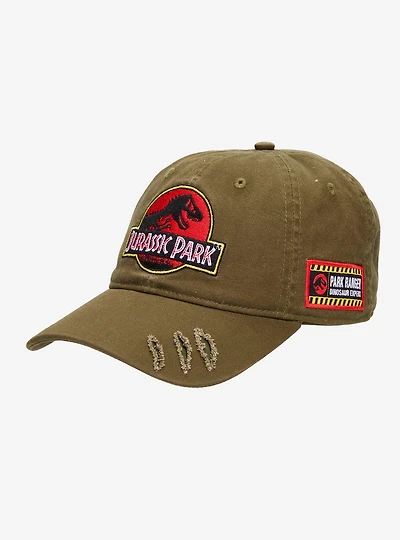 Jurassic Park Logo Patches Ball Cap - BoxLunch Exclusive