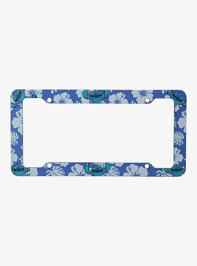 Disney Lilo & Stitch Floral Stitch Allover Print License Plate Frame