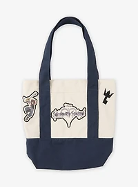 Disney Kingdom Hearts Navy Blue Mini Canvas Tote with Patches - BoxLunch Exclusive