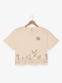 Disney Winnie the Pooh Toile Women's Plus Cropped T-Shirt - BoxLunch Exclusive