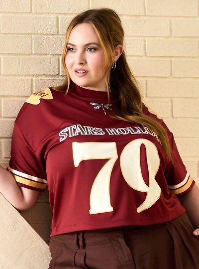 Gilmore Girls Stars Hollow Women's Plus Cropped Football Jersey - BoxLunch Exclusive