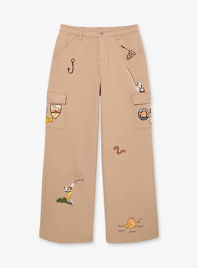 Disney A Goofy Movie Embroidered Patches Women's High-Waisted Cargo Pants - BoxLunch Exclusive