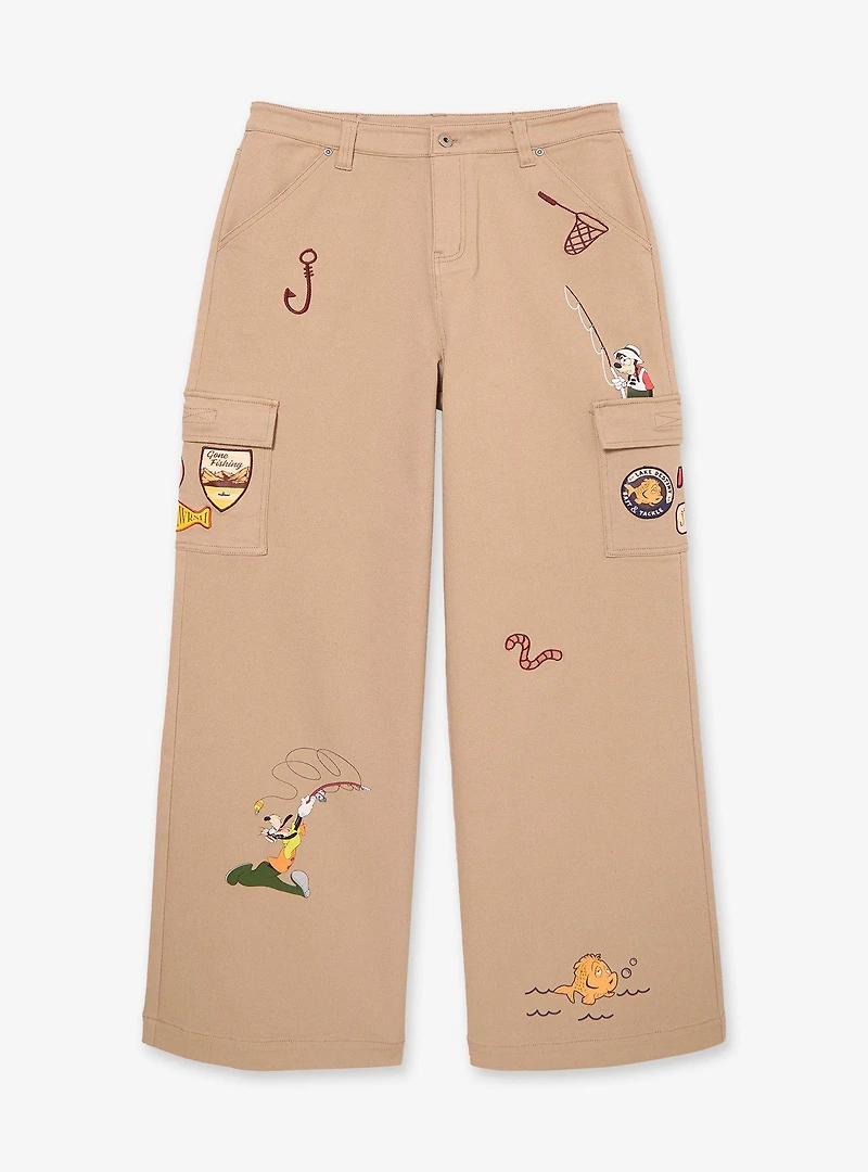 Disney A Goofy Movie Embroidered Patches Women's Plus High-Waisted Cargo Pants - BoxLunch Exclusive
