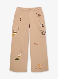 Disney A Goofy Movie Embroidered Patches Women's Plus High-Waisted Cargo Pants - BoxLunch Exclusive