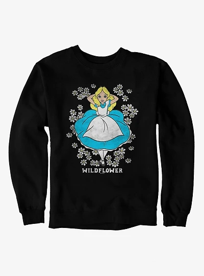 Disney Alice Wonderland Wildflower Bed Sweatshirt