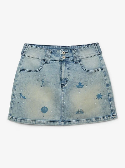 Disney Princess Icons Women's Plus Washed Denim Skirt - BoxLunch Exclusive