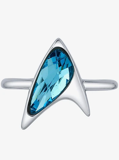 Star Trek X RockLove Crystal Delta Ring - Blue