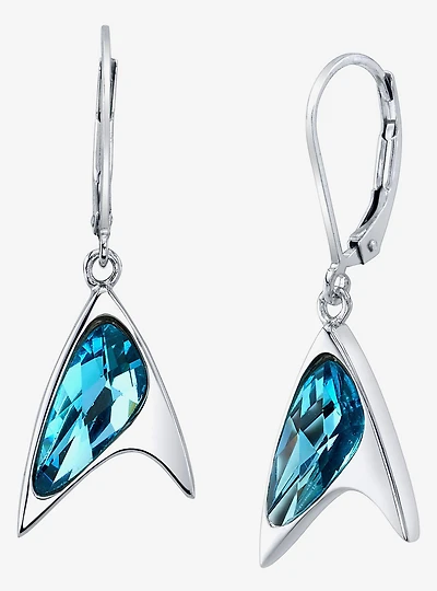 Star Trek X RockLove Crystal Delta Earrings - Blue