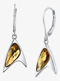 Star Trek X RockLove Crystal Delta Earrings - Yellow