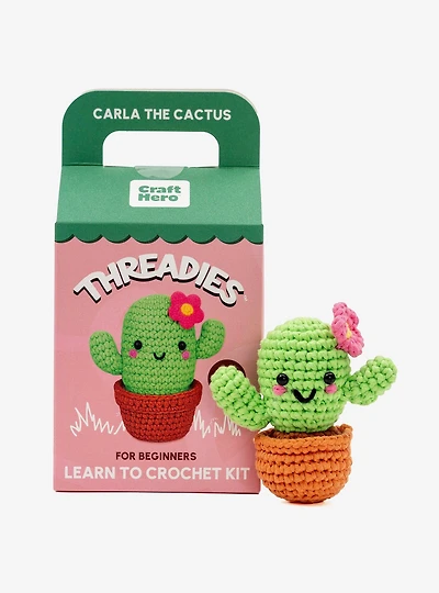 Craft Hero Threadies Carla The Cactus Learn To Crochet Kit