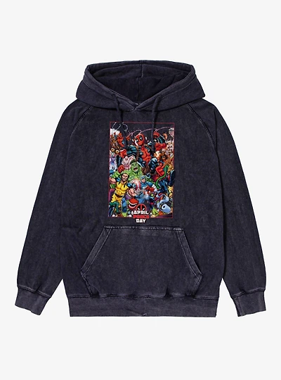 Marvel Deadpool April Pool's Day Characters Prankster Mineral Wash Hoodie