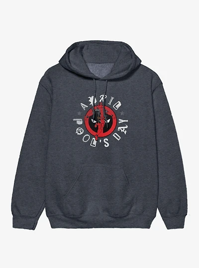 Marvel Deadpool April Pool's Day Leaping Logo Hoodie