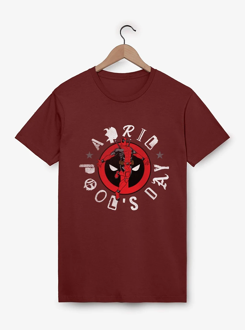 Marvel Deadpool April Pool's Day Leaping Logo T-Shirt