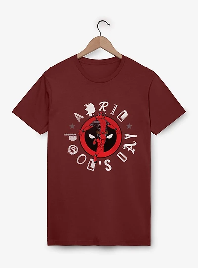 Marvel Deadpool April Pool's Day Leaping Logo T-Shirt
