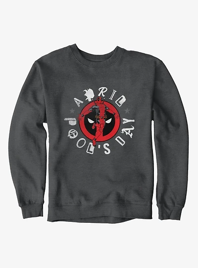 Marvel Deadpool April Pool's Day Leaping Logo Sweatshirt