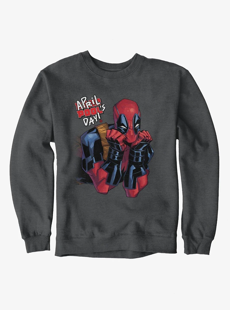 Marvel Deadpool April Pool's Day Cute Stare Sweatshirt