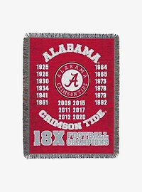 NCAA Alabama Commemorative Series Tapestry Throw