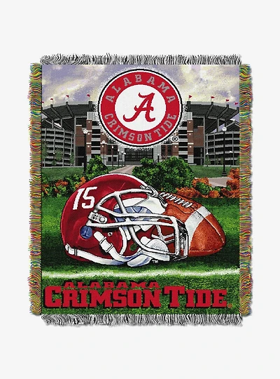NCAA Alabama Homefield Advantage Woven Tapestry Throw Blanket